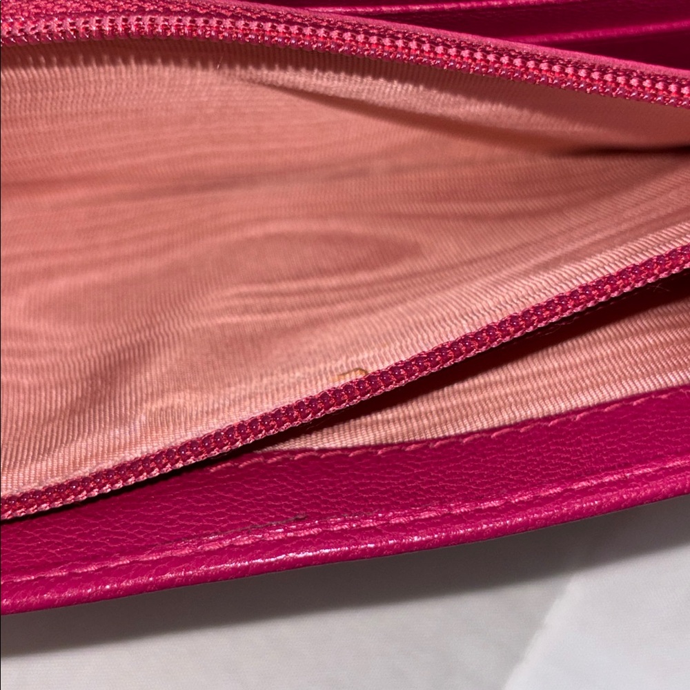 Saint Laurent fuchsia leather continental wallet - Picture 5 of 6